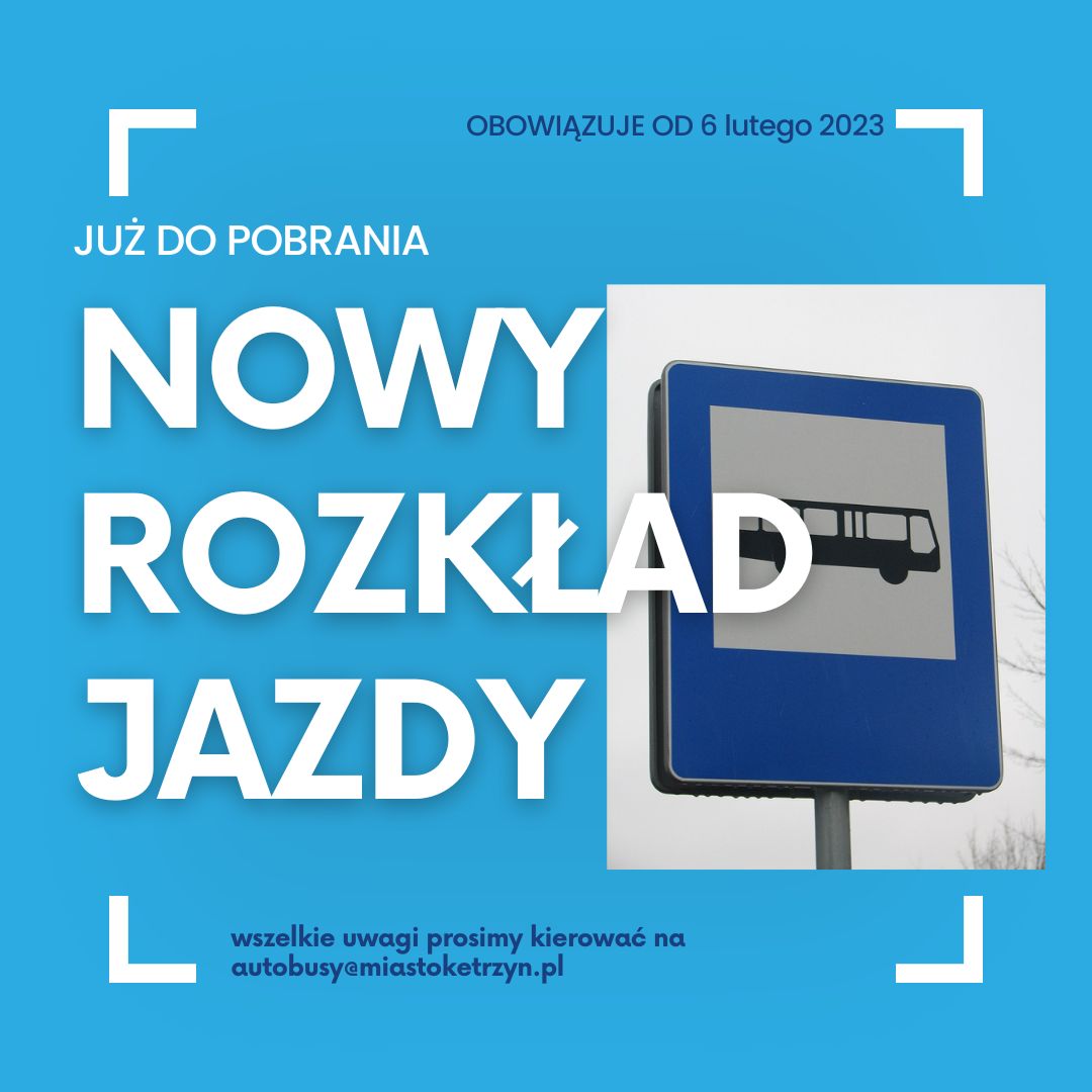 Nowy rozkład jazdy autobusów komunikacji miejskiej Urząd Miasta Kętrzyn