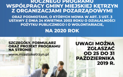 Zapraszamy Organizacje Pozarządowe do udziału w konsultacjach społecznych