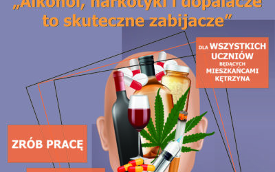 Burmistrz Miasta Kętrzyn ogłasza konkurs plastyczny pt. „Alkohol, narkotyki i dopalacze to skuteczne zabijacze”